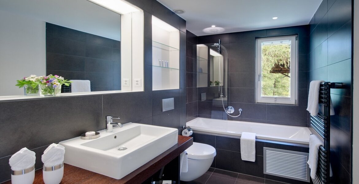 Cet appartement est l'un des deux plus grands du chalet, ave