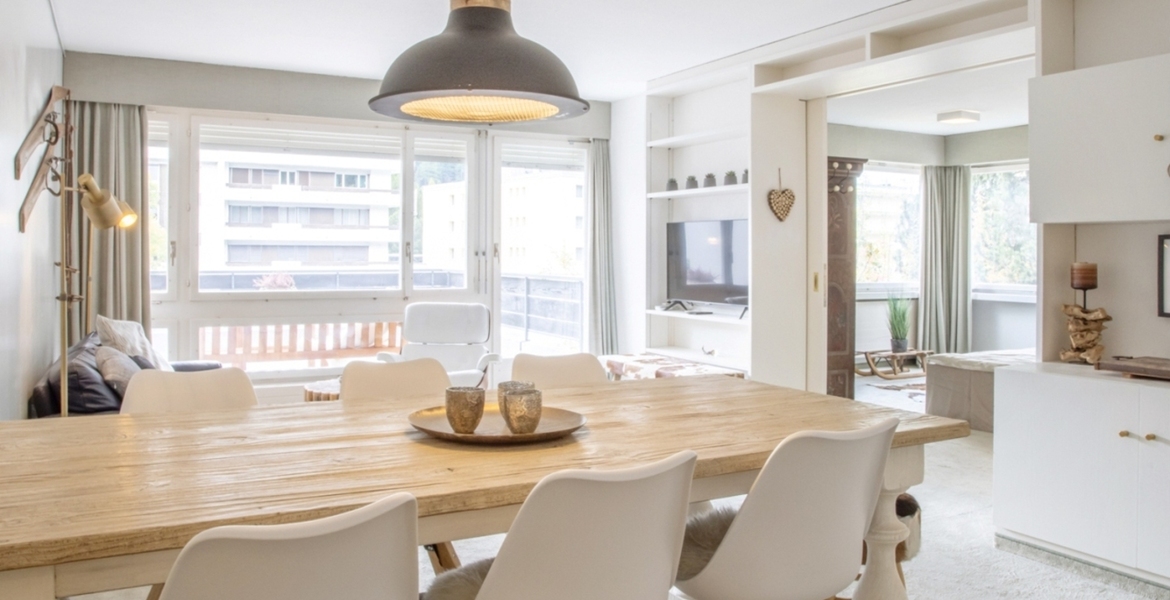 Chalet-appartement à louer à St Moritz avec 3 chambres et 90