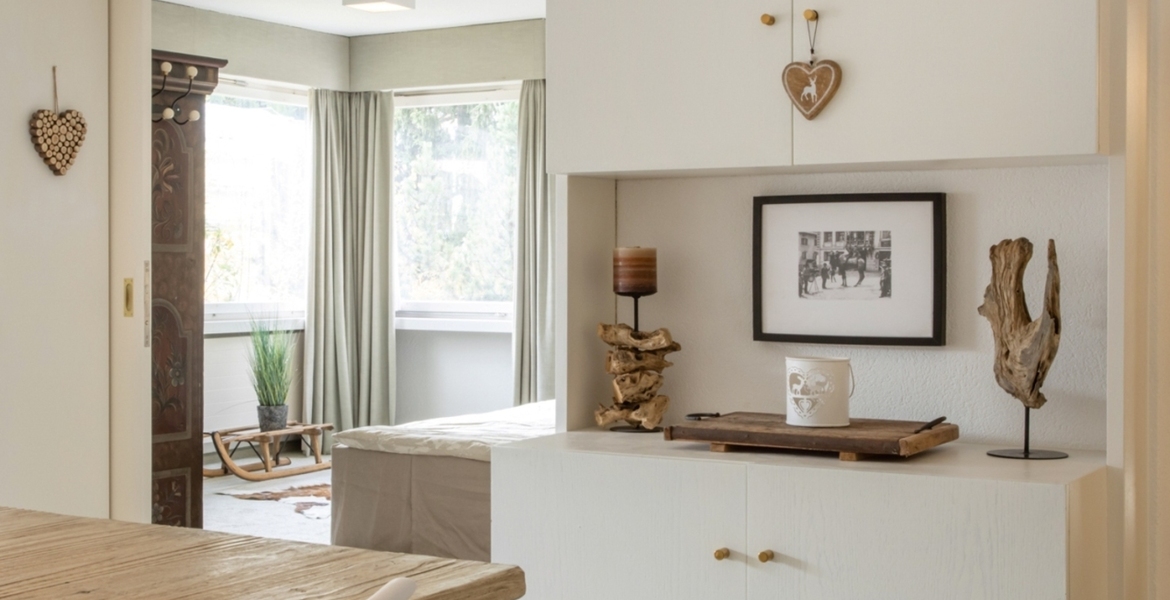 Chalet-appartement à louer à St Moritz avec 3 chambres et 90